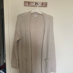 Long Beige Cardigan